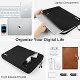 ARVOK 360° Protective Laptop Sleeve Compatible with 15 MacBook Air M2/A2941 Pro A1990(2023) MacBook Pro M2/M1 Max A2779(2023-2021), Water-Resistant Laptop Case with Organized Accessory Pouch - Image 4