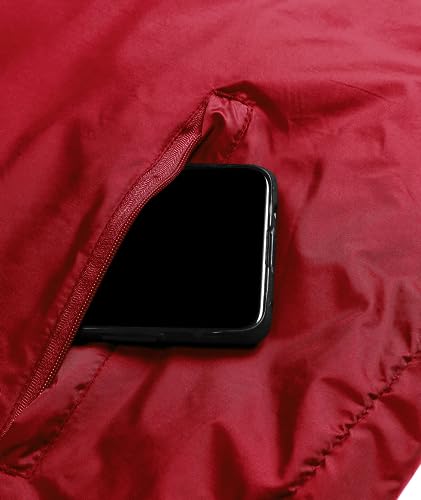 Swisswell Waterproof Windbreaker Rain Jacket Mens Lightweight Hooded Raincoat(Red L) #TOP6