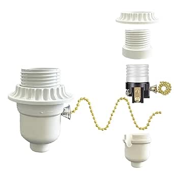 RXEAZIL UL Listed E26 Light Bulb Socket Replacement with Pull Chain ...