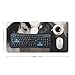 Black and White Horses Desk Mat Non-Slip Laptop Writing Pad Large Keyboard Mousepad with Rubber Base 23.6
