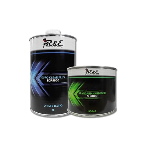 R&E Paint Supply Euro Clear Plus, High Solids 2K Urethane Clear Coat, ECP5000