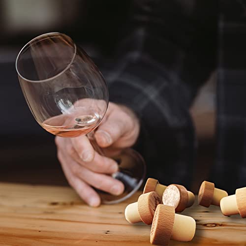 Teacher Juice Funny Reusable Caps Stoppers For Bottles, Funny Saying Wood Bottles Stoppers, Bar Party Accessories Decor For Women Her Him Family Friend Gift, 5 Pack #TOP4