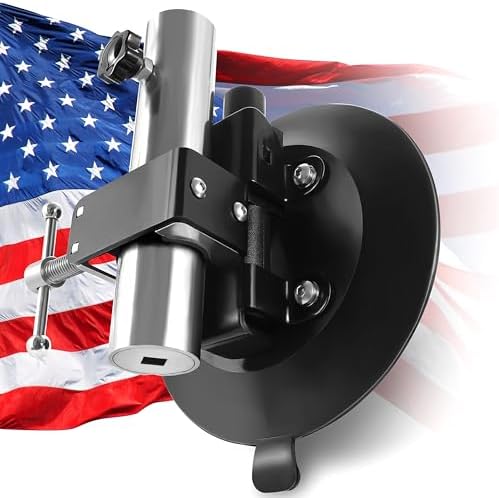 RVLock ANKR Suction Cup Flag Mount For RVs, Trucks, Boats - No Drill, Universal Quick Mount