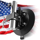 Plakia Flag Suction Cup Mount, Vacuum-Type Flag Suction Cup, No Drill Flagpole Holder Bracket, Suitable for Various Outdoor Vehicles Such as Truck, ATV, SUV, Jeep Wrangler, Quad (Max Load 360 lbs)