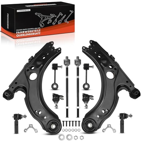 Frankberg 10x Control Arm Tie Rod End Track Rod End Stabiliser Link Front Compatible with Golf IV 1J1 1.4L-2.8L 1997-2005 A3 8L1 1.6L 1.8L 1.9L 1996-2003 Replace# 1J0407365