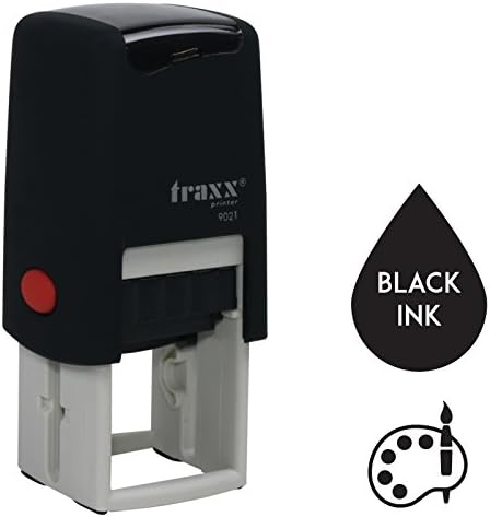 Traxx 9021 Loyalty Card Self Inking Rubber Stamp Business Cafe Coffee Shop *A Black Coffee Bean Design*