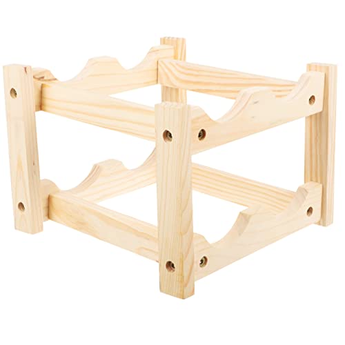 Soporte de madera moderno para botellas de vino miniatura 1