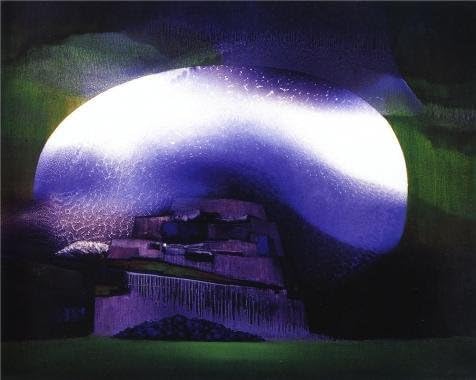 Vintastore Wood Framed Modern Wall Art Decor Contemporary Abstract Painting: The Palace Print On Definition Canvas