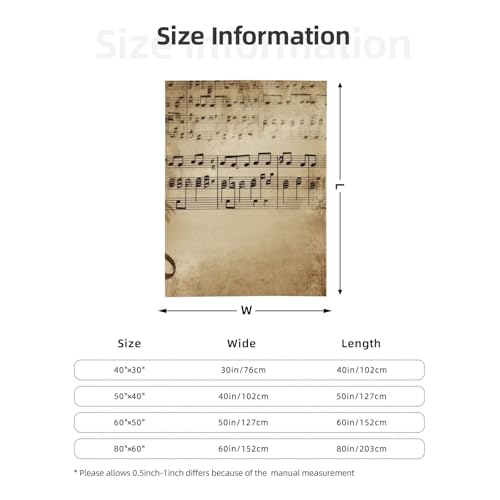 Couverture en flanelle notes de musique une idée cadeau originale - 5