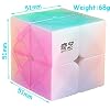 TANCH Speed Cube Stickerless 2X2 Jelly Magic Cube Puzzle Toy Colorful (Transparent)