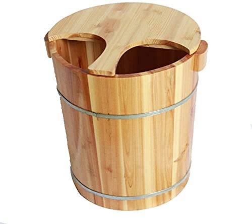 Spa de pies en madera con barril metálico 40 cm