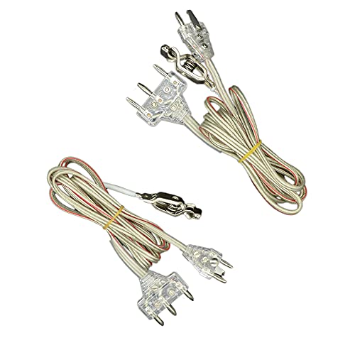 Threewot Fencing Body Cord, Fencing Body Cord Foile/Sabre,Two-Pin Plug Clear Wire(Set Of 2) #TOP12
