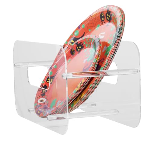Acrylic Paper Plate Dispenser - Acrylic Verticle Plate Organizer | 7-12 Inches Transparent Flatware Dispenser Holder for Kitchen Counter Top, Outdoor, Picnics