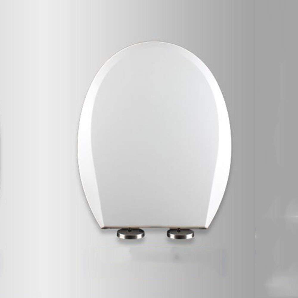White Toilet seat, Adjustable Hinge, Lightweight, Durable, Portable, User-Friendly, Compact Ergonomic Design, Soft, Close, Shape, Quick, Release