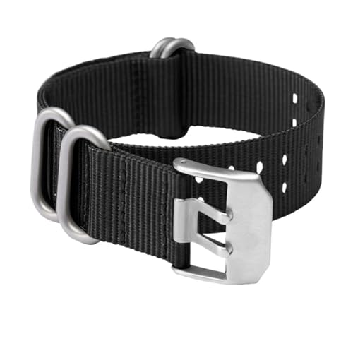 [SLFJEYTX] �h���E�H�b�`�X�g���b�v 22mm/23mm �o���h �X�|�[�c�p �u���b�N�u���X���b�g �����Y�x���g 1��(Black silver buckle,23mm)