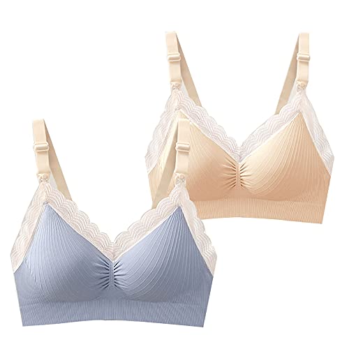 Soutien-gorge d'allaitement WENJUN anti-irritation en dentelle douce, lot de 2