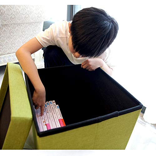 Boîte de rangement pliant tabouret multifonctionnel en tissu pour chambre