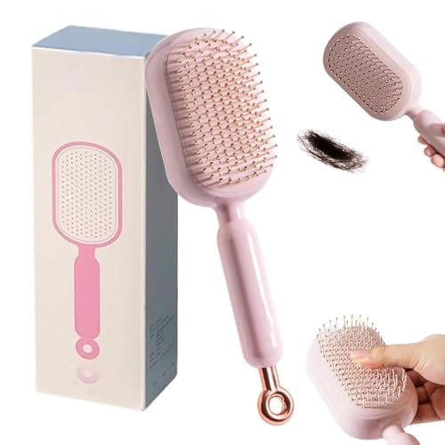 LENGAIJIN Peigne de massage à coussin rétractable, brosse à cheveux autonettoyante, peigne de massage – Brosse à cheveux à coussin d'air rétractable ABS, outils de coiffure pour tous les types de