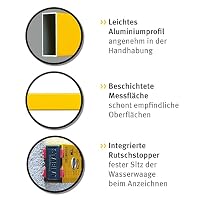 STABILA ELECTRIC KIT - Elektriker Wasserwaage Type 70 Electric /43 cm mit Markierlöchern, Mini-Wasserwaage Pocket Electric /7 cm, Zollstock Type 707 P /2m (PEFC zertifiziert), Bleistift Type ZB – Ansicht 4