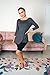Free to Live 3 Pack 3/4 Sleeve Tunic Tops for Women Casual Long Shirts Loose Fit Dressy to Wear with Leggings Travel Clothes (XL, Black, Charcoal, Navy)