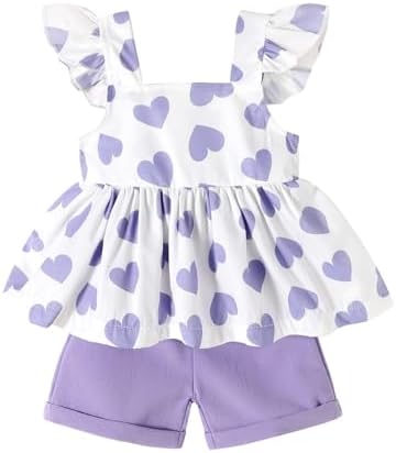 YOUNGER TREE Toddler Baby Girl Clothes Sleeveless Ruffle Bowknot ...