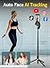 AOCHUAN Auto Face Tracking Tripod 360 Rotation w/RGB Light,Single-axis Phone Gimbal for iPhone Android w/Remote Control,Phone Stand Follow You for Video Recording,TikTok Vlogging(M2Pro Black)