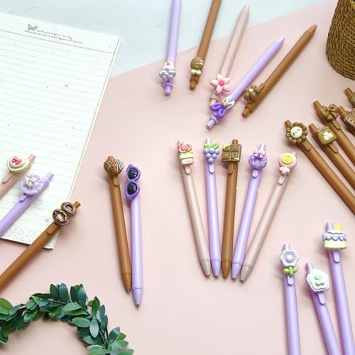 Bolígrafos de gel, 6 piezas con dibujos animados miniatura 7