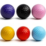 Thorza Colored Golf Balls for Practice – Multicolor Training Balls, Set of 6, for Putting, Mini Golf & Backyard Play