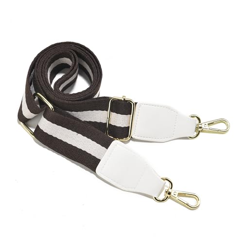 Image of Purse Strap Wide Replacement Crossbody Bag Straps, 1.5 inch Canvas Handbag Shoulder Strap, Adjustable Tote Belt(Gold Hardware