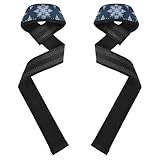 Ocean Beach - Muñequeras safaris estilo océano con copos de nieve de 26 pulgadas, par de correas de gimnasio para levantamiento de pesas, culturismo, entrenamiento de fuerza