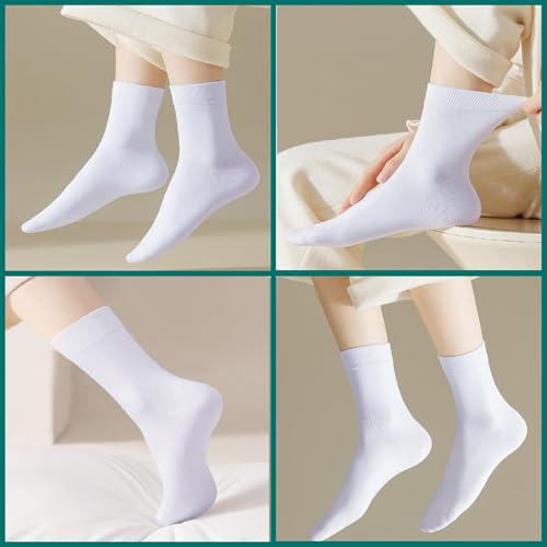 Image of MAGIARTE Womens Mini Crew Cotton Socks,6 Pairs | Anti-pilling Cotton, Casual Athletic, Quarter Calf, Moisture Wicking,Gift box packaging