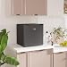 HOMCOM 46L Table Top Mini Fridge with Ice Box, Reversible Door, Black