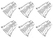 Ciata Lighting Traditional Bell Glass Shade Replacement Shade for Fan/Wall fixtures Shade Pack of 6 (Clear)