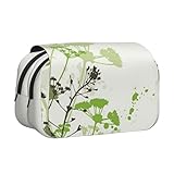 Taille : feuillage et herbes avec libellules ailées imprimées pochette à stylo 20 x 11 x 10 cm, il y a assez d'espace de rangement, que ce soit au quotidien, pour les études ou les examens, peut être facilement stocké