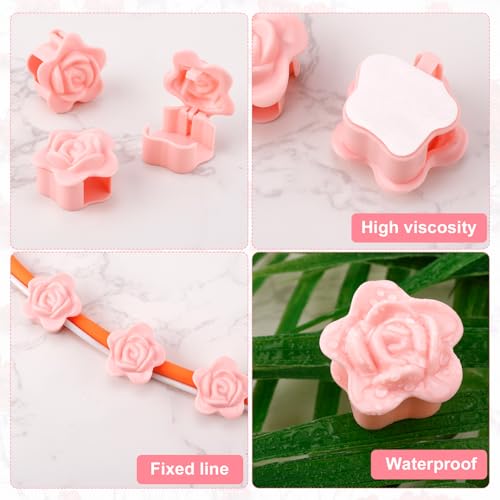 BOXOB 50 peças de clipes de parede para escalada de plantas, ganchos autoadesivos de fixação de vide