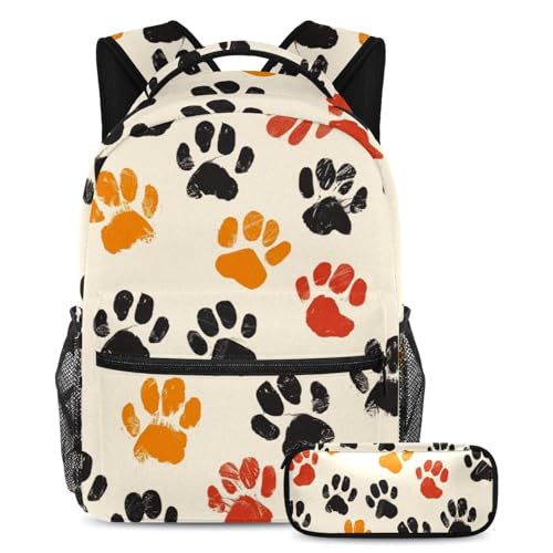 Trousse et cartable patte de chien grand sac à dos scolaire pour enfant