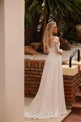 Lace Wedding Dresses for Bride Mermaid Long Appliques Simple Boho Beach Bridal Dresses for Women with Train2