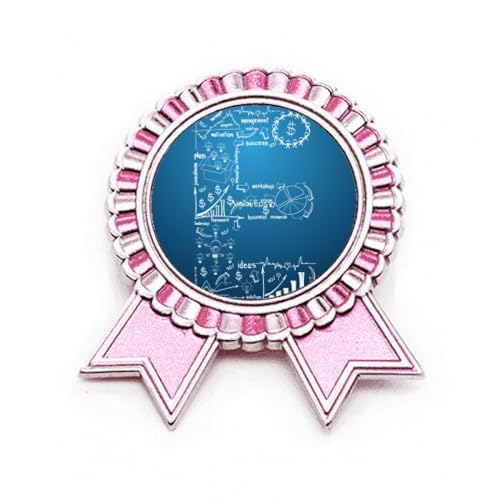 Broche rose avec courbe de données de travail Brainstorm Métal
