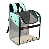 DOS MANERAS DE TRANSPORTE. Mochila portátil y portátil para llevar al hombro para mascotas con hebilla ajustable en el pecho para viajes y actividades al aire libre.