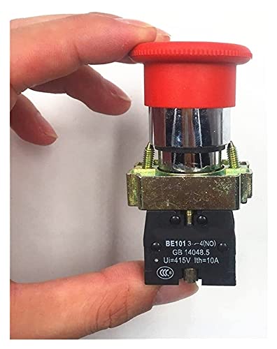 Interruptor de parada de emergencia NP2-BE101 de seta roja y 22 mm para elevadores 3