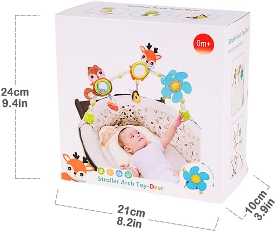 Miniatura 7 de Arco Ajustable de Juguetes para Cuna de Bebé para Lactantes y Niños Pequeños, Arco para Carriola, Juguetes para Cuna con Fascinantes Colgantes para