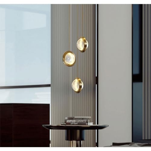 Mini éclairage suspendu carré en verre et lustre géométrique moderne - 4