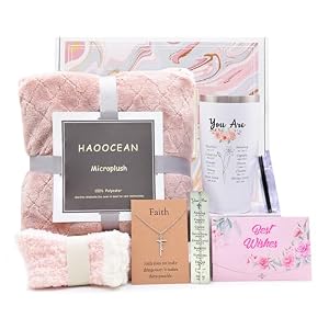 Christian Gifts for Women, Inspirational Religious Gifts Basket, Faith Spiritual Tumbler Throw Blanket Set for Mom Grandma Wife Sister Friends Coworker