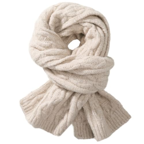 TOBEHIGHER Beign Warm Autumn and Winter Scarf, Unisex Pure Color Winter Neck Warm Knitting