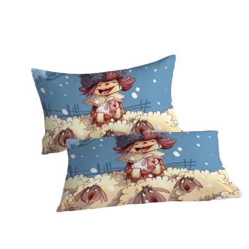 Housse de couette chèvre 3D lit double 200x200 animaux - 7