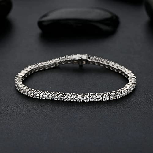 Pulsera de moissanite simulada QYYZTHX con brillo de alta joyería 2