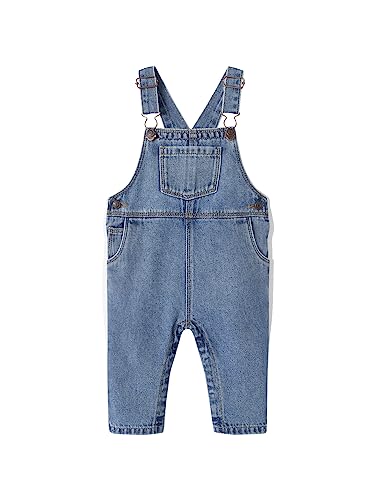 Vertbaudet Jungen Baby Jeans-Latzhose blue stone 86