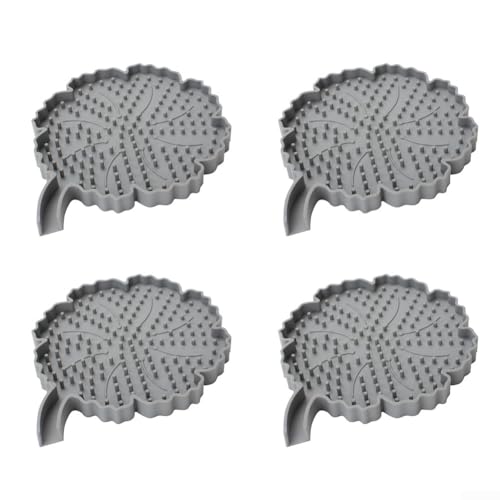 Almohadillas de silicona de aislamiento térmico para uso en cocina para proteger mesas y mostradores del calor causado por cuencos calientes, ollas, tazas y sartenes (gris)
