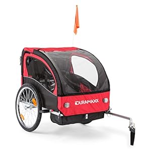 Duramaxx Trailer Swift Fietsaanhanger, kinderwagen, 2-zits, 5-punts veiligheidsgordels, omzetting in joggermodel…