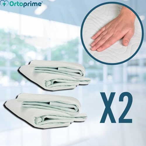 OrtoPrime Pack 2 Pralne łóżka dla dorosłych 135 cm ze skrzydłami - Absorbent Bebe Empaper 3,15 litra m2 - Prasa do łóżka Domowe Szpitale i Geriatryczne Ponad 200 pralek